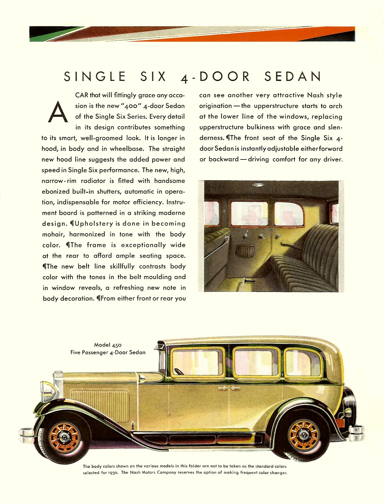 Directory Index Nash/1930 Nash/1930 Nash 400 Single Six Sedans Folder